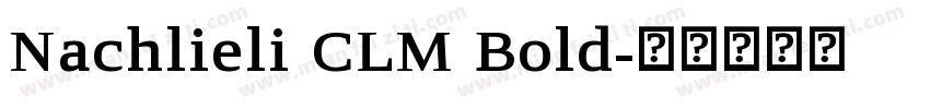 Nachlieli CLM Bold字体转换